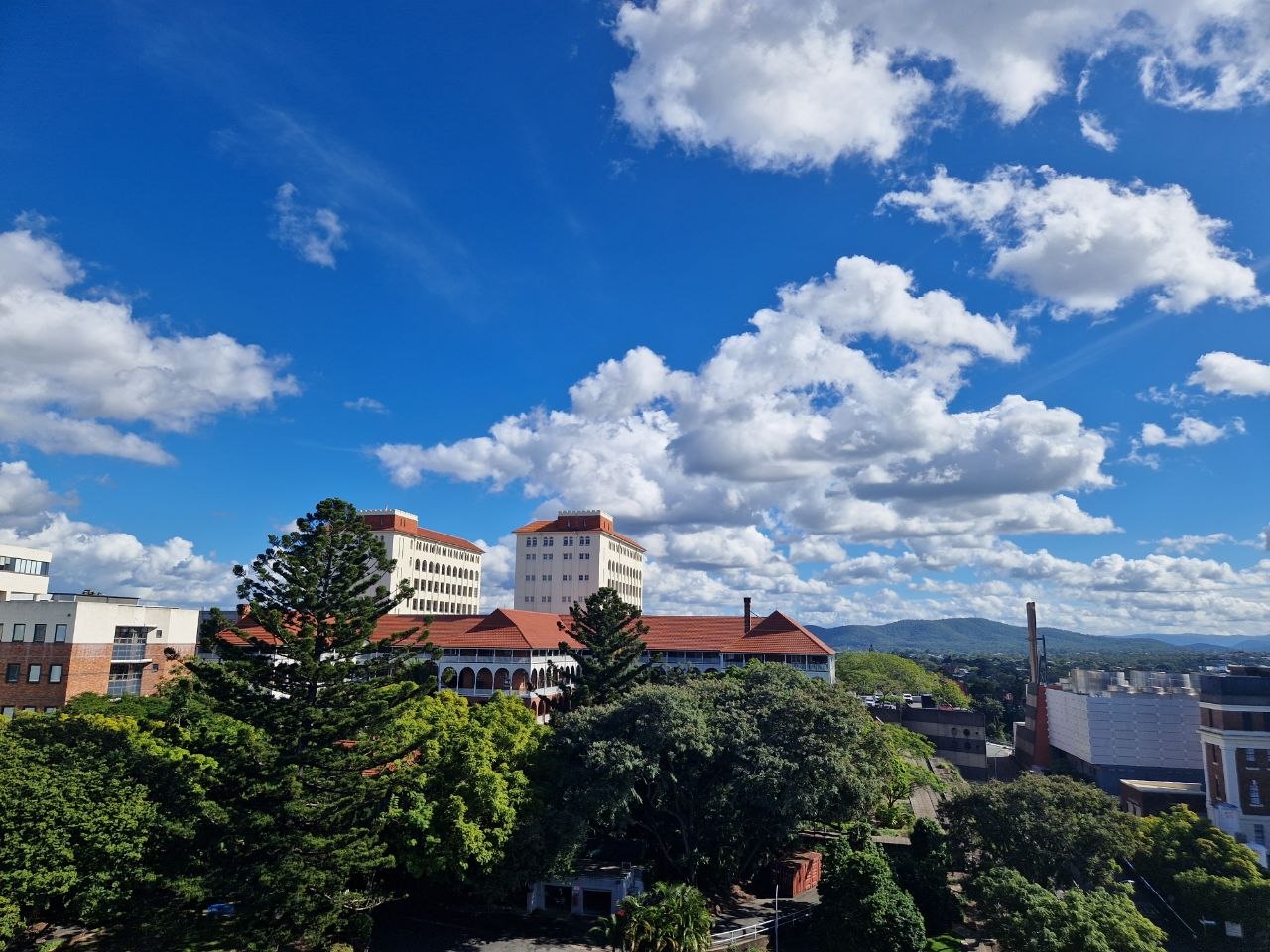 RBWH complex with the Taylor Range in the background.